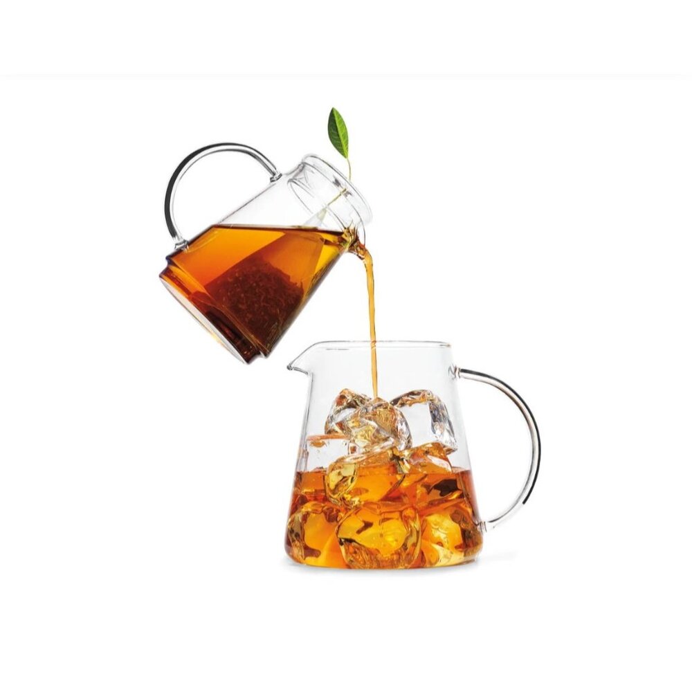 Tea Forte Pitcher With Handle For Tea & Beverages, 20 Oz Glass, Heat-Resistant C
